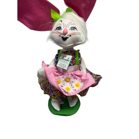 Annalee 2019 Easter Parade Girl Bunny 12" Rabbit Doll Spring Flowers Daisies NEW - Picture 4 of 8